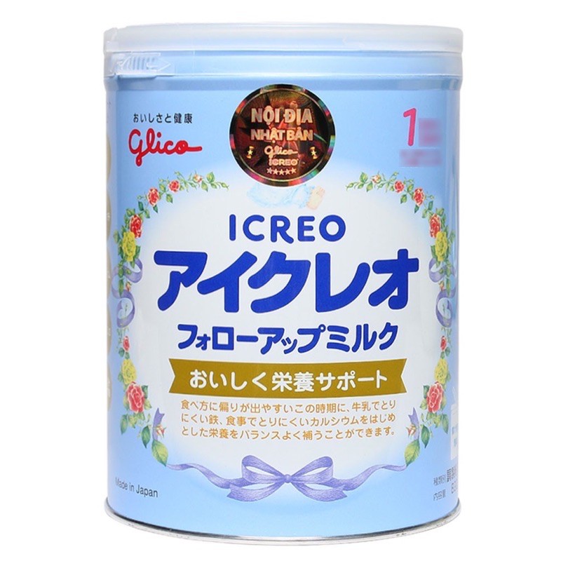 Sữa bột Glico Icreo Số 0/Số 1 800gr Date 09/2022