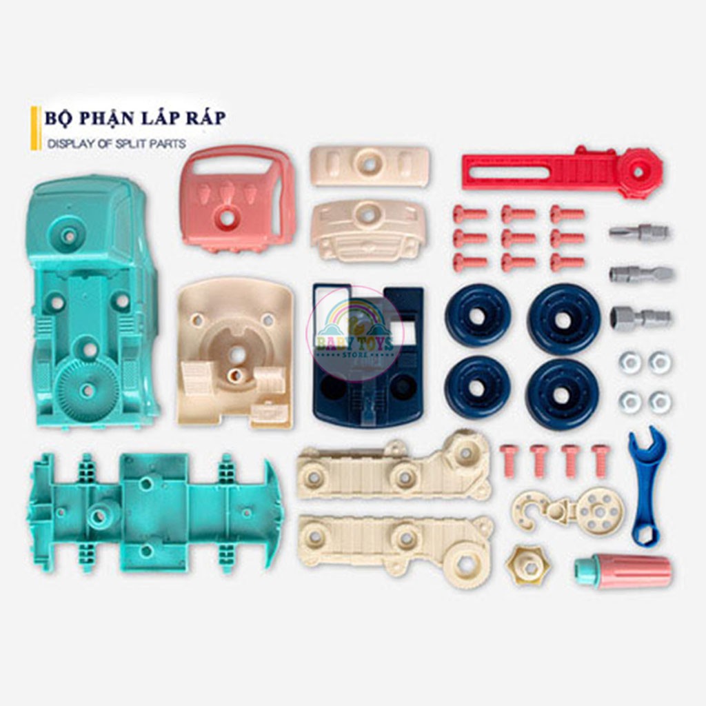 Xe Công Trình Tháo Lắp Kèm Bộ Sửa Chữa Cho Bé