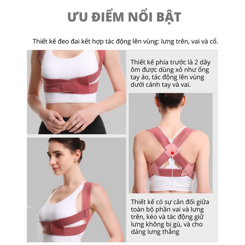 Phiên bản nâng cấp Gù lưng vô hình Đai điều chỉnh Đai nylon co giãn cường độ cao nhập khẩu