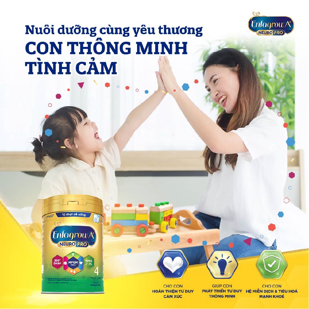 Sữa Bột Enfagrow A+ Neuropro 4 Với 2’-FL HMO Cho Trẻ Từ 2 – 6 Tuổi – 830g