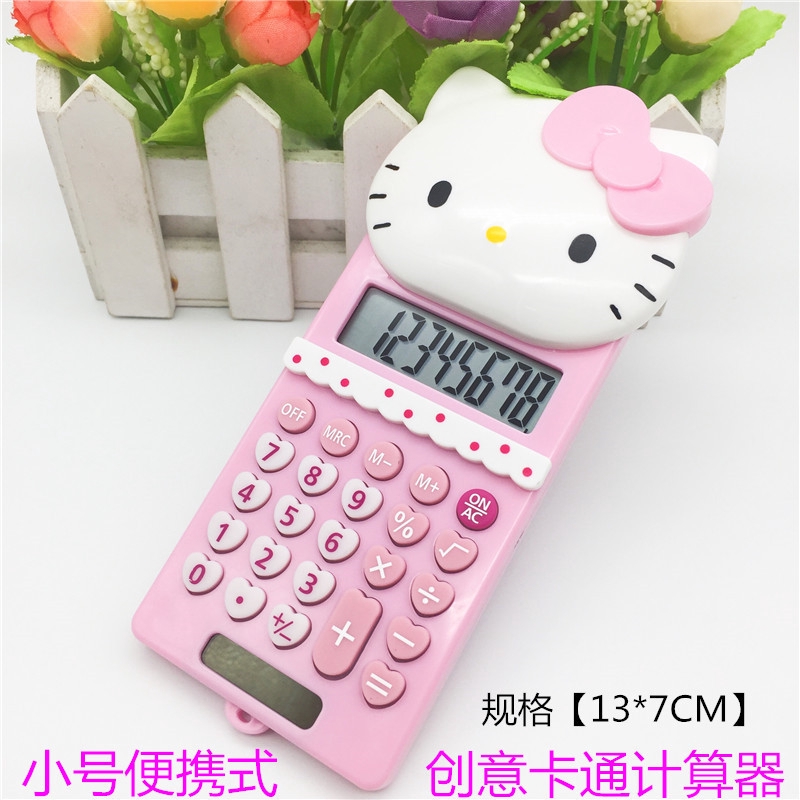 Máy tính Mini nắp lật hình mèo Kitty dễ thương KT-966