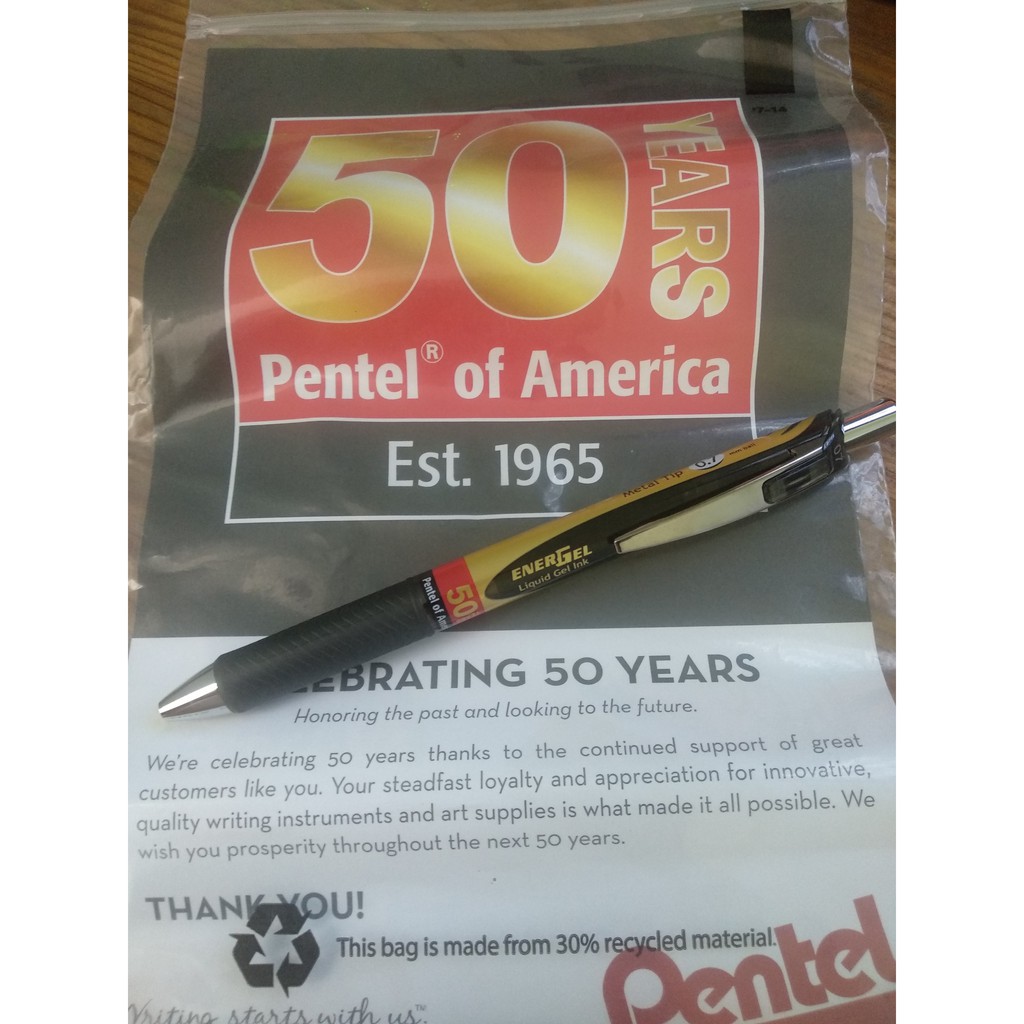 Bút ký tên gel bấm Pentel Energel BL77 nét 0.7mm