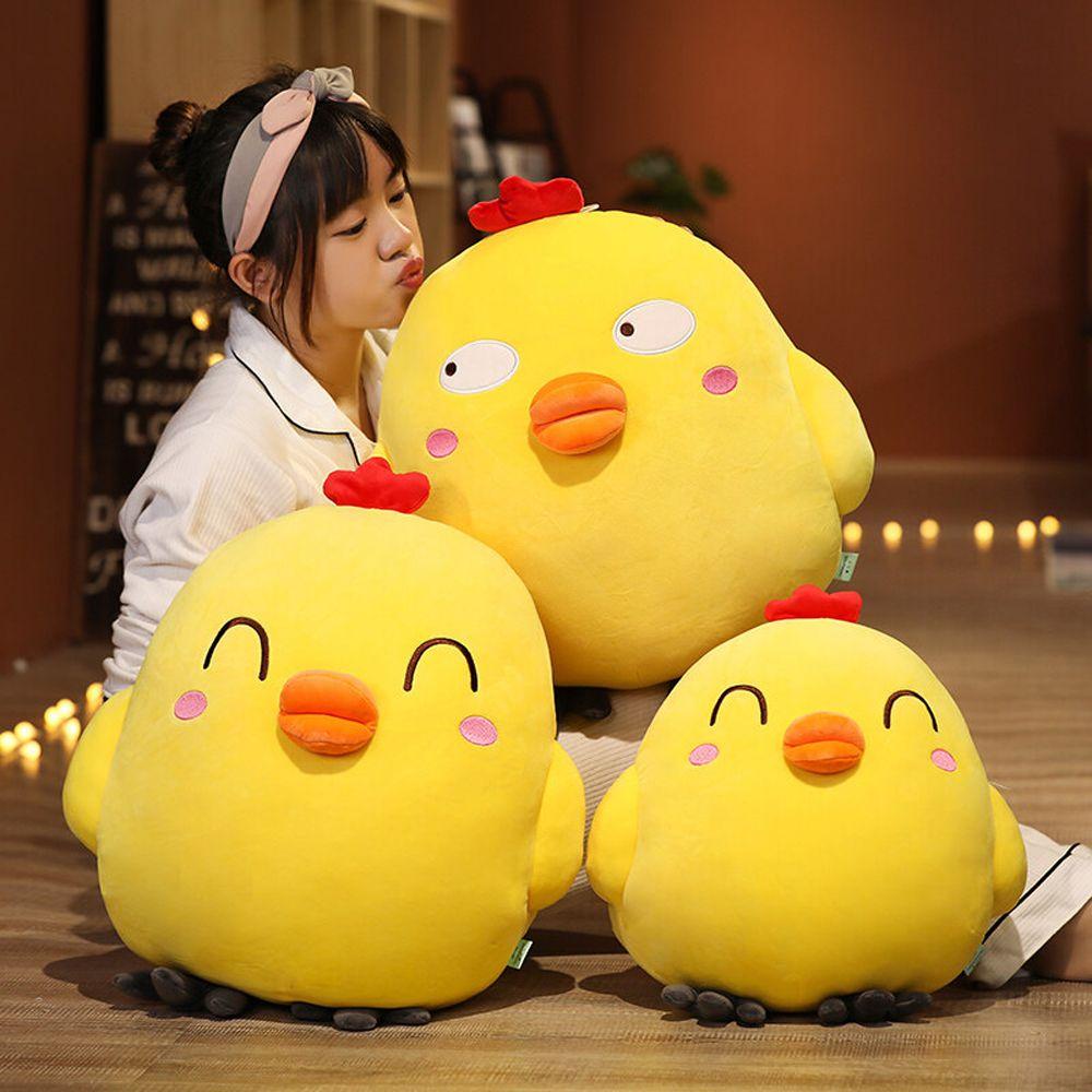 Đồ Chơi Nhồi Bông Hình Chú Gà Vàng Nhỏ Nhắn Mềm Mại Trang Trí Phòng Ngủ