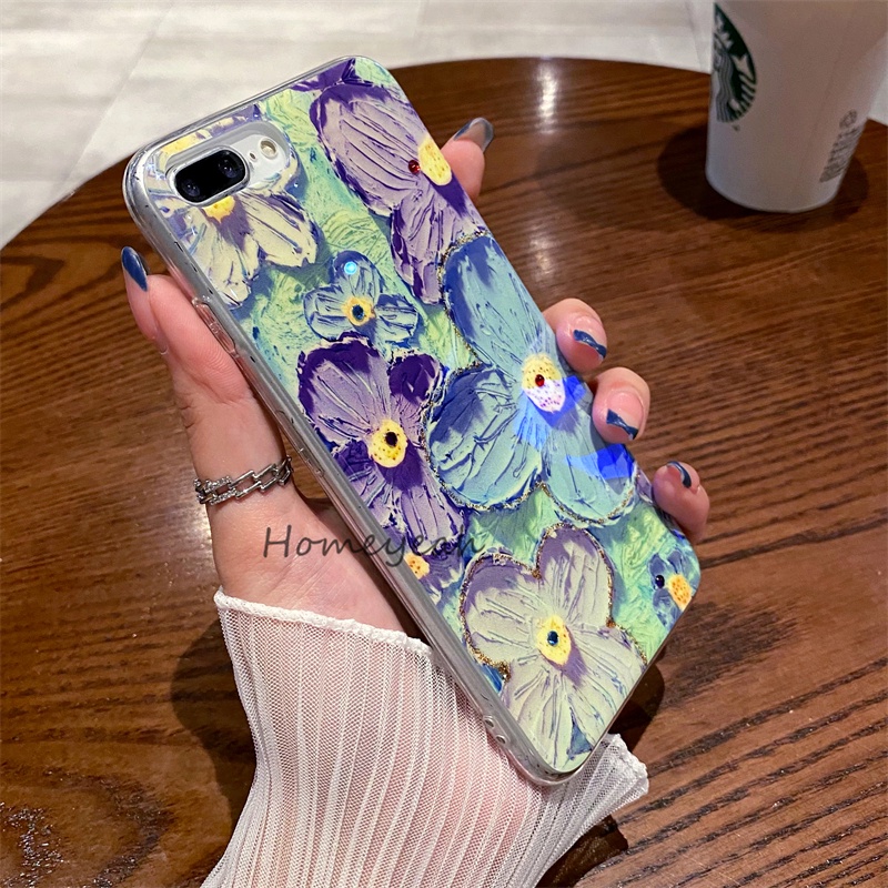 Ốp Điện Thoại Mềm Chống Va Đập Họa Tiết Tranh Sơn Dầu Cổ Điển Cho iPhone X XR XS MAX 7 8 Plus se 2020 2022 ipx 8