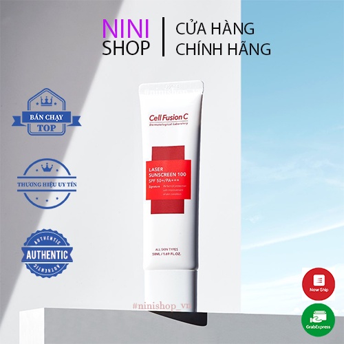 Kem chống nắng Cellfusion C Laser Sunscreen 100 SPF50+/PA+++ 50ml - NiNiShop