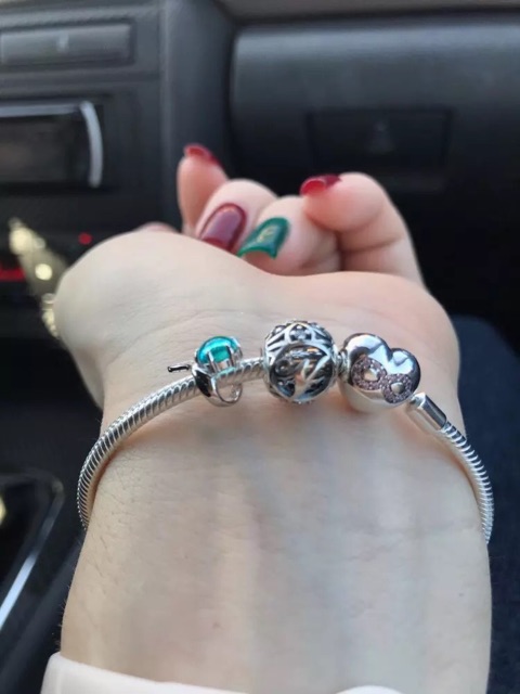 Vòng tay cơ bản bạc 925 dùng để mix charm