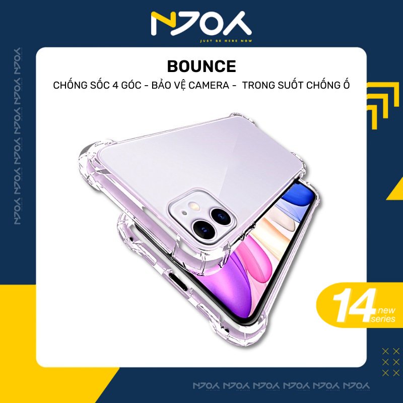 Ốp Lưng Bounce Trong Suốt Cao Cấp Chống Sốc 7 Plus 8 Plus X Xs 11 Pro Max 12 Pro Max 13 Pro Max Njoyshop