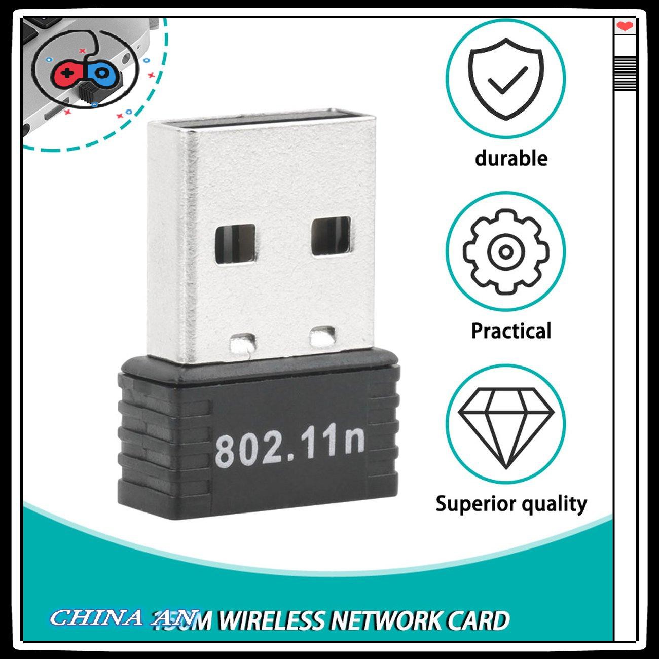 ⚡Hot sản phẩm/150Mbps 150M Mini USB WiFi Wireless Adapter Network LAN Card 802.11n/g/b