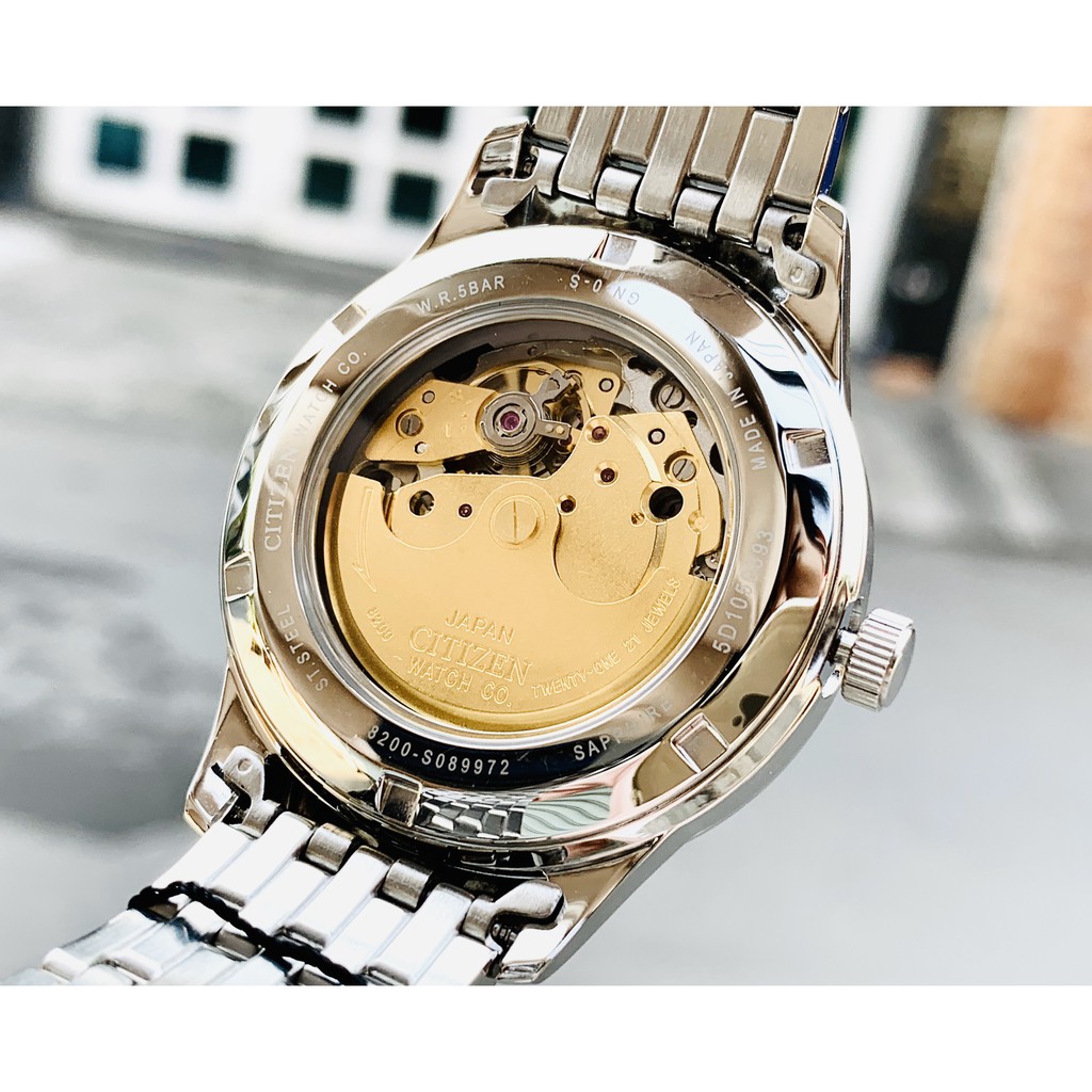 Đồng hồ nam Citizen Automatic NH7500-53E - Máy cơ - Kính Sapphire nguyên khối