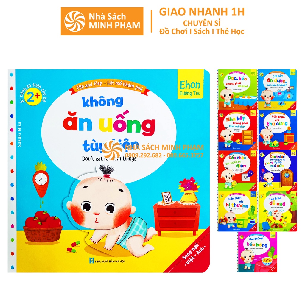 Sách Ehon Song Ngữ Việt Anh Tương Tác Lật Mở Kỹ Năng An Toàn Cho Bé Bộ 10 Cuốn