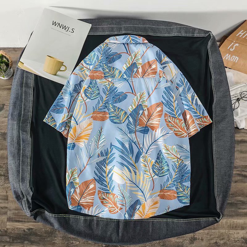 Sell well Men's fashion printing Leaves Hawaiian tropical style Short sleeve shirt | BigBuy360 - bigbuy360.vn