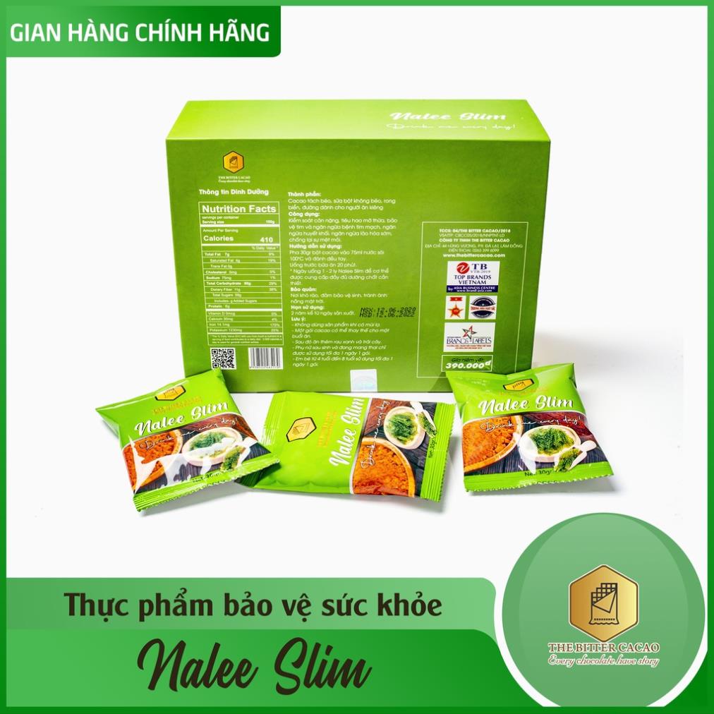 Cacao giảm cân Nalee Slim hộp 20 gói hỗ trợ giảm cân an toàn, hiệu quả