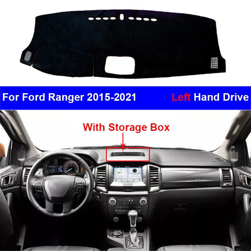 Tấm Da Bọc Bảng Điều Khiển Xe Ô Tô Ford Ranger 2015 2021 Lhdhd Dash Mat 2020 2019 2018 2017 2016