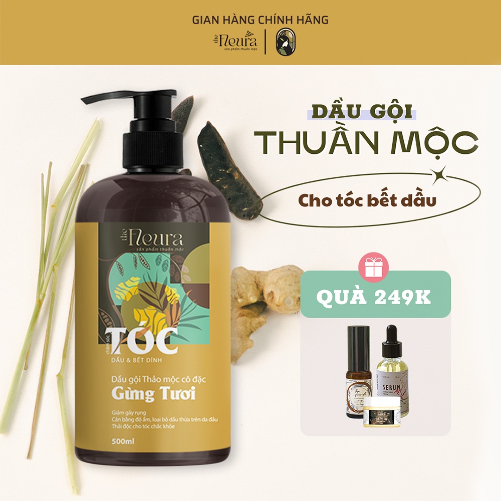 Dầu Gội Gừng Tươi Thảo Mộc The Fleura Cho Tóc Dầu Giúp Mượt Tóc Ngăn Gàu Giảm Rụng Tóc Hỗ Trợ Mọc Tóc