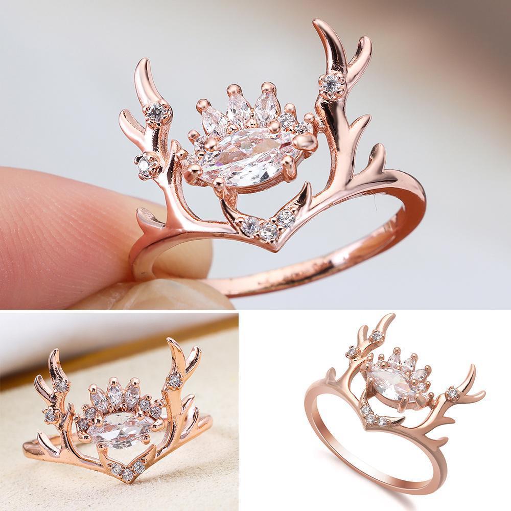 Nhẫn Hình Hươu Quà Giáng Sinh|Trang Sức Mới