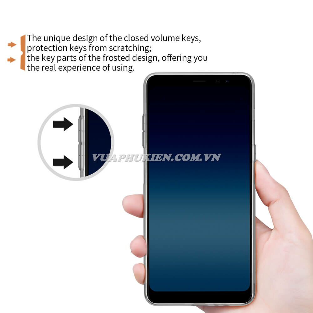 Ốp lưng hãng Nillkin Silicone dẻo trong suốt cho Samsung Galaxy A8 Plus 2018, A6 Plus 2018, J8 2018, J7 Plus, J4, M20