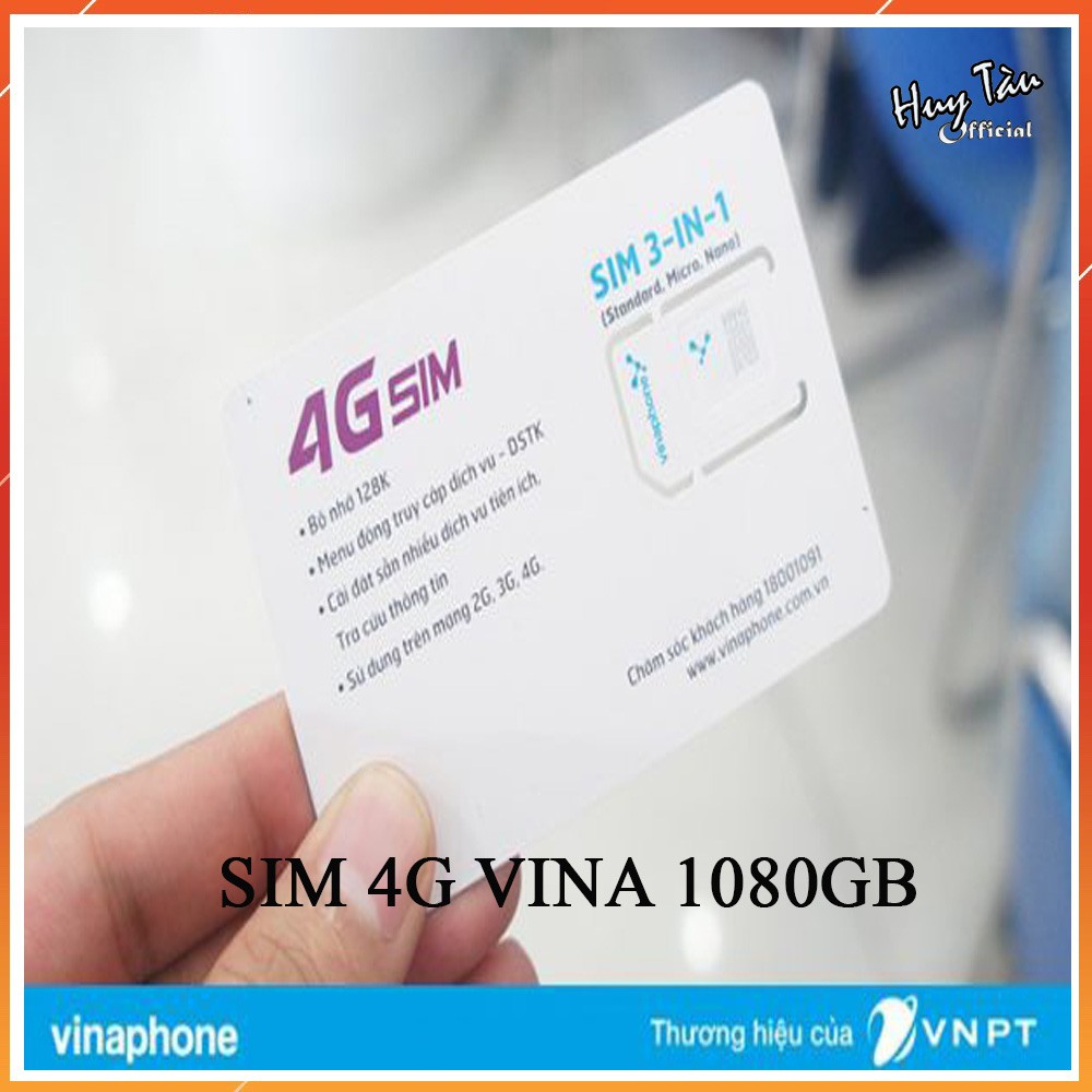 SIM 4G MAX TỐC ĐỘ CAO VINA 1080GB