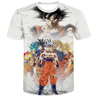 Áo Thun Tay Ngắn In Hình Dragon Ball Z Super Saiyan Goku Vegeta Thời Trang Mùa Hè