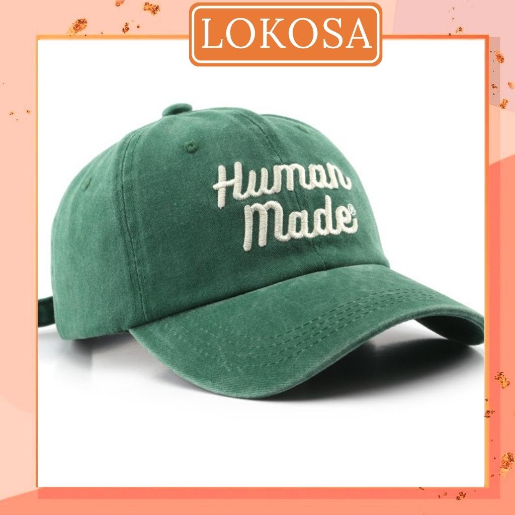 Mũ Lưỡi Trai Nữ LOKOSA Nón Kết Human Made Unisex Thời Trang Hàn Quốc Nhiều Màu cao cấp form unisex NO005