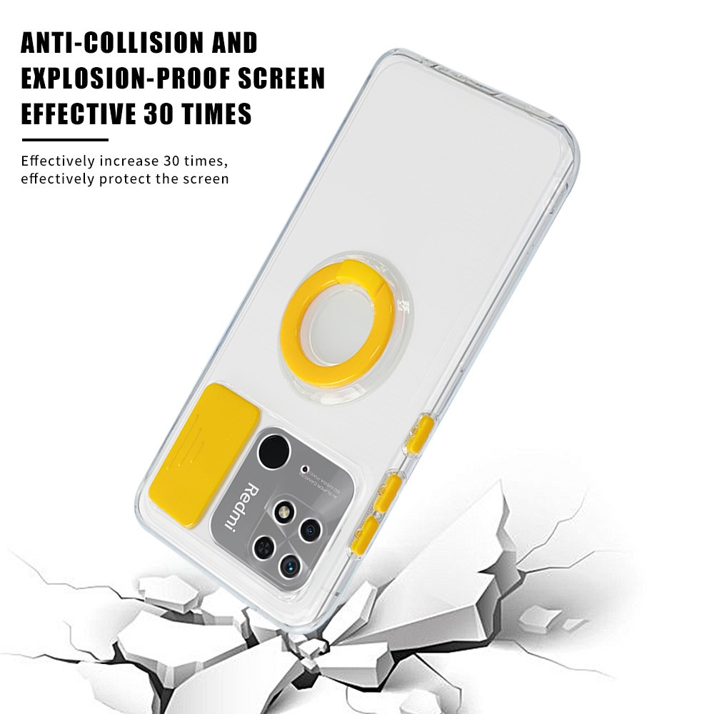 Ốp Điện Thoại Silicon Trong Suốt Chống Sốc Có Vòng Đỡ Cho Xiaomi Redmi10C Xiaomi 11T Pro Note 11 Pro 5G Poco M4 Pro X4 Pro 5G