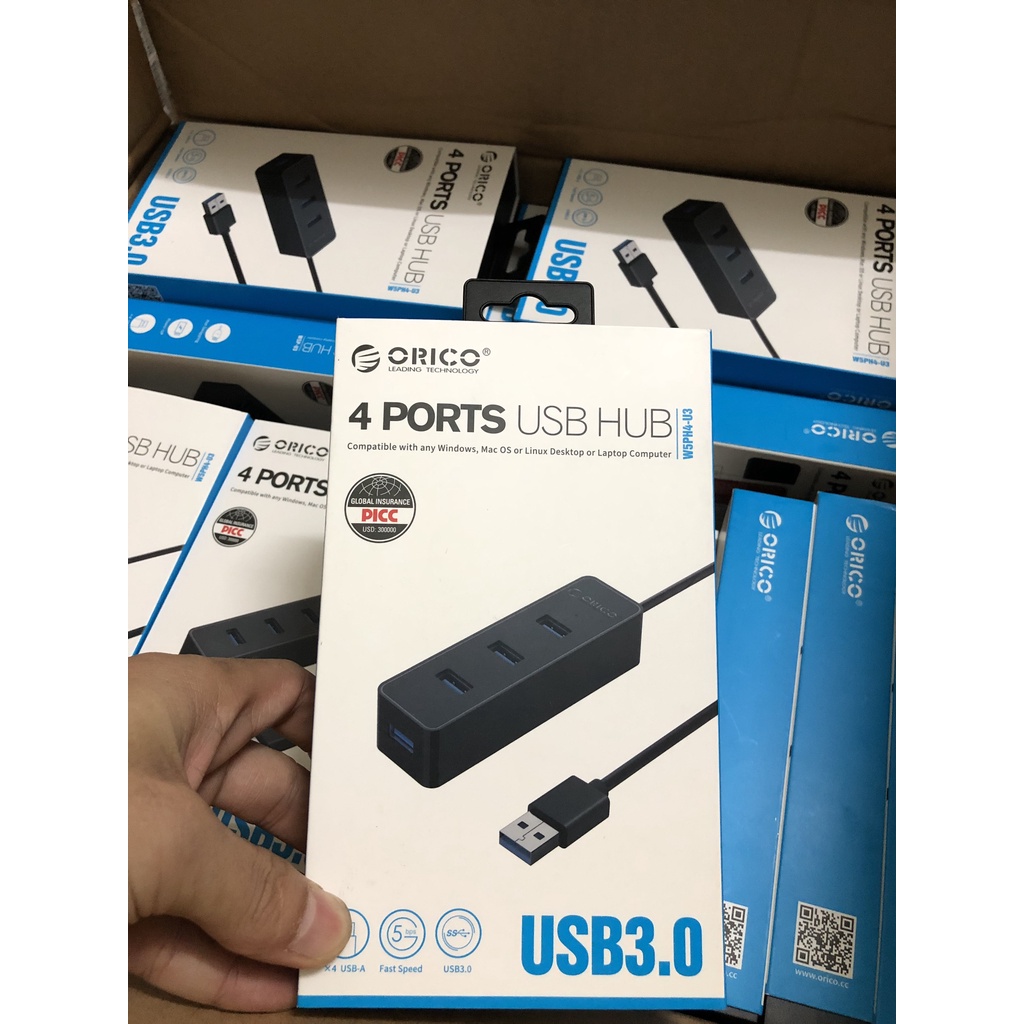 Bộ chia USB HUB 4 cổng USB 3.0 Orico W5P-U3 - 3.0
