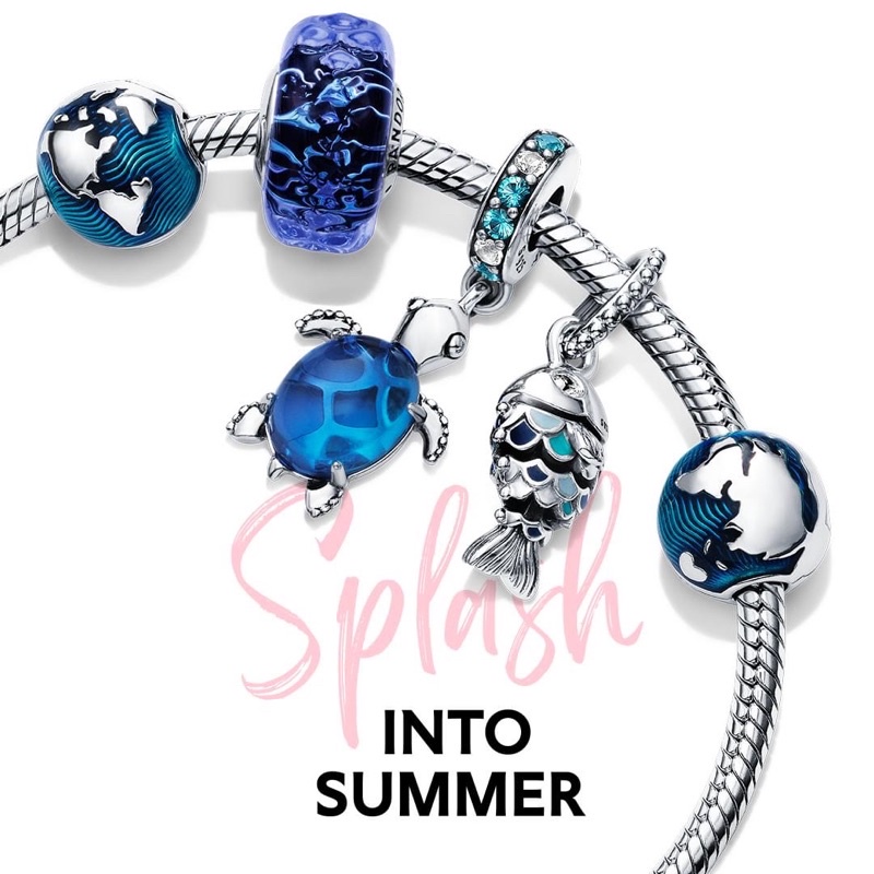 Charm bạc Pandora Moments hình chú rùa biển