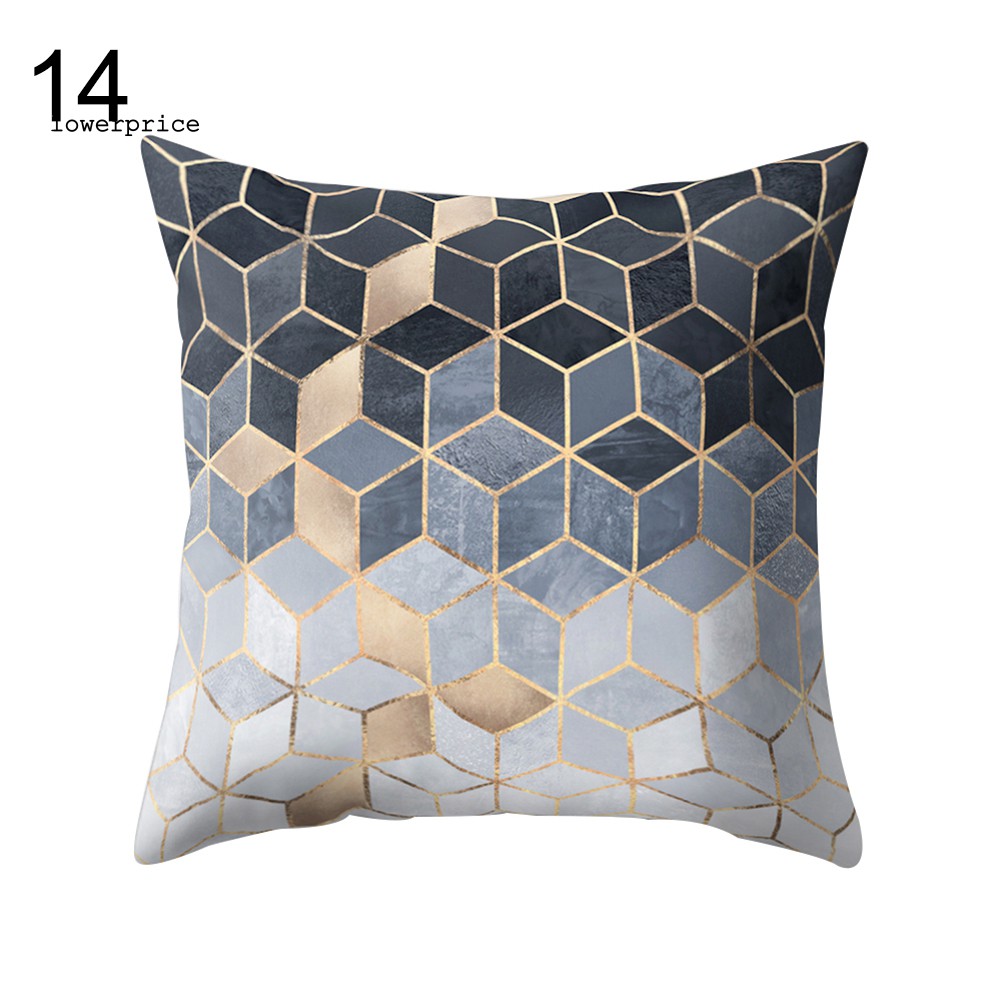 LP_Geometric Pattern Print Pillow Case Fashion Sofa Waist Cushion Cover Home Decor