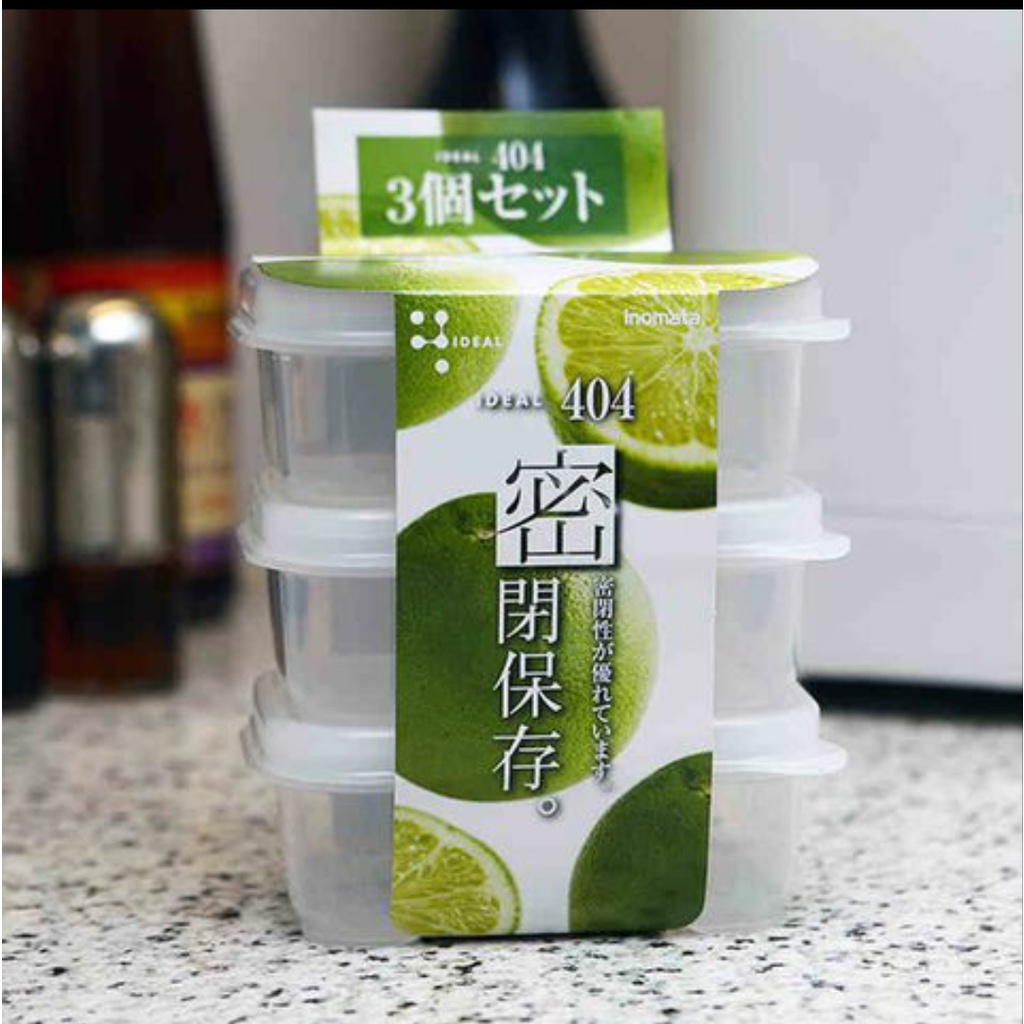 Bộ 3 Hộp Nhựa Trữ Đông Đồ Ăn Dặm Chữ Nhật Inomata 190ml Nhật