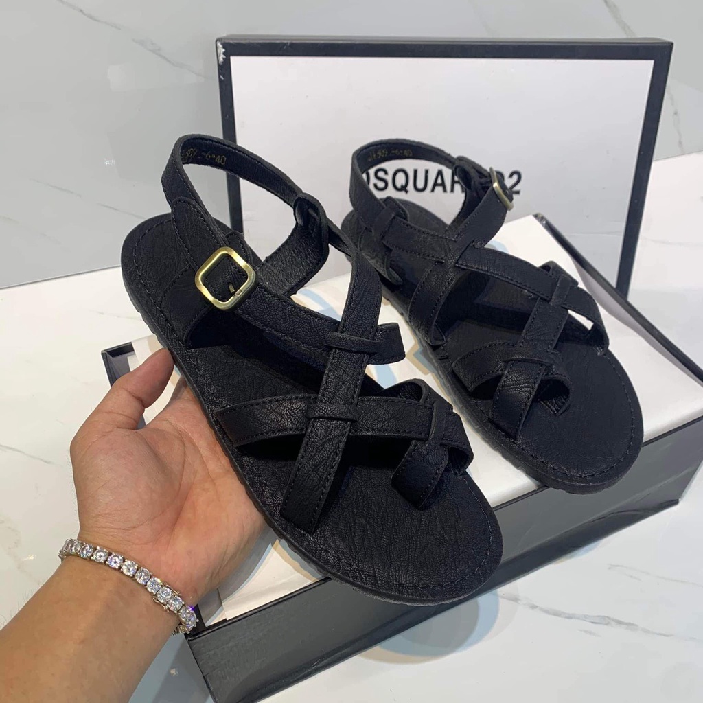Sandal Nam Phong Cách Mới Hàn Quốc Da Thiết Kế Độc Đáo Bắt Mắt