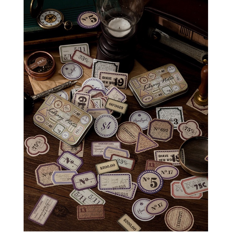 Sticker label vintage hộp thiếc