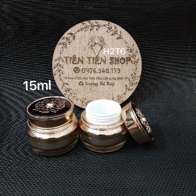 Hũ nhựa 15ml cao cấp hoa tuyết