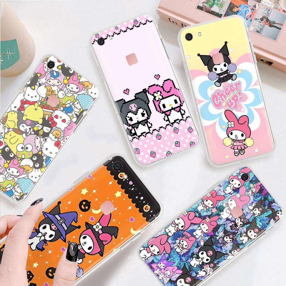 Transparent Case for VIVO U3 V3 Max V5 V5S V7 Plus V15 V17 Pro TB84 My Melody Kuromi Phone Cover