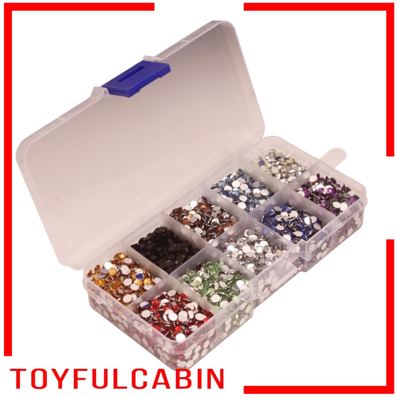 Set 9000 hạt đá giả kim cương dùng để trang trí quần áo/điện thoại