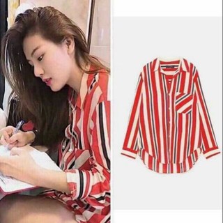 Áo Sơ Mi Nữ Lụa Nữ Kẻ Sọc ❤️ Freeship❤️