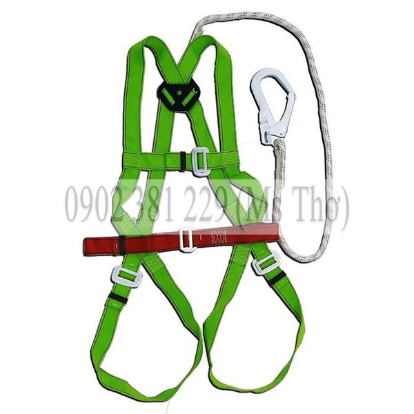 Dây an toàn toàn thân dây thừng 1 móc sắt - hình thật
