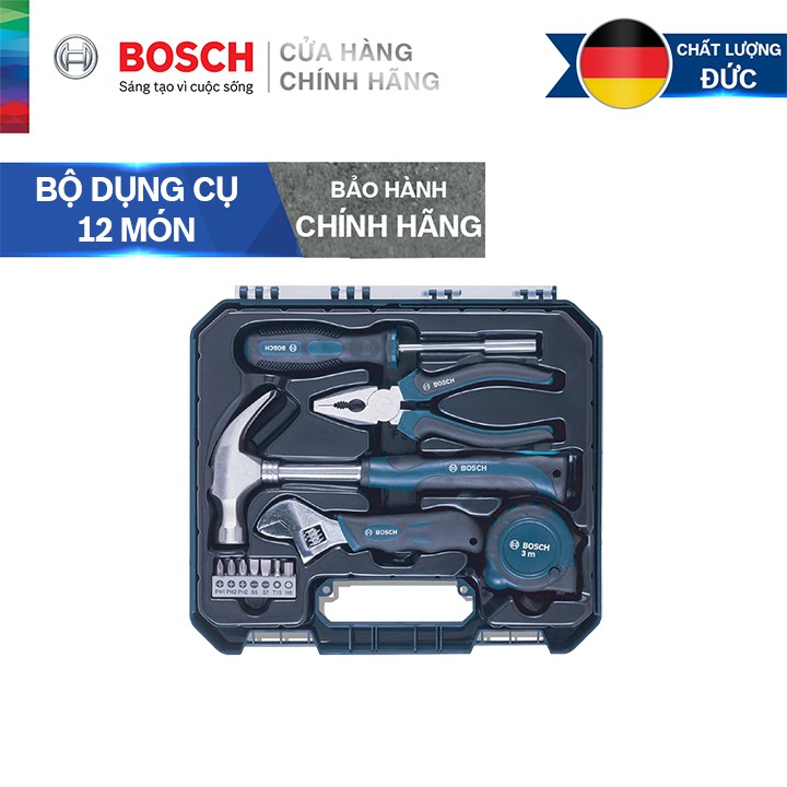 [Mã BOSCH50A giảm 50K] Bộ dụng cụ đa năng Bosch 12 món