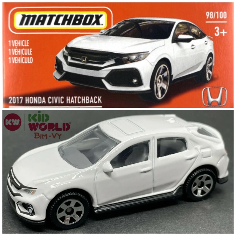 Xe mô hình Matchbox Box 2017 Honda Civic Hatchback 98/100.