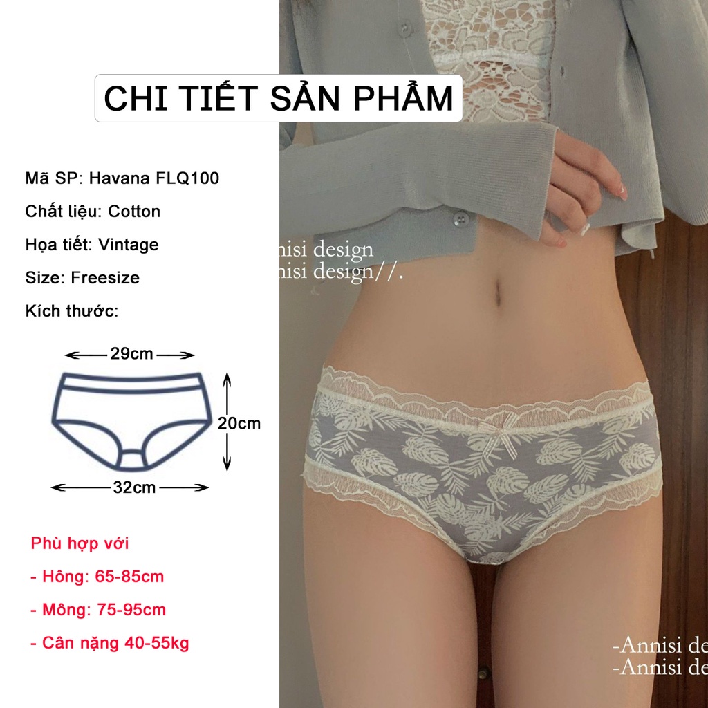 Quần lót nữ cotton viền ren dễ thương Havana FLQ100