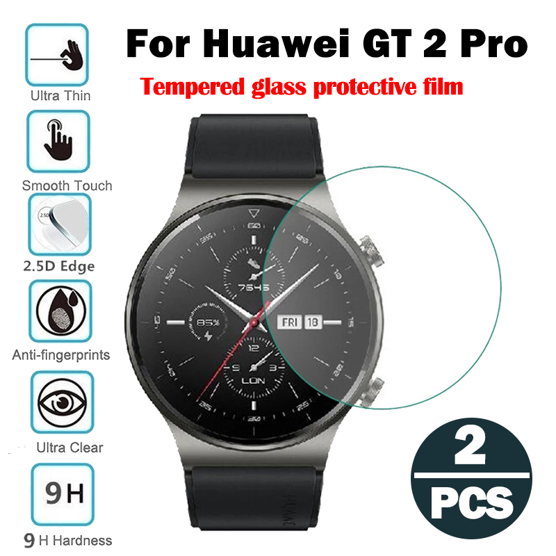 2 Kính cường lực màn hình đồng hồ thông minh JANSIN 2.5D 9H bảo vệ chống xước cho Huawei Watch GT 2 Pro