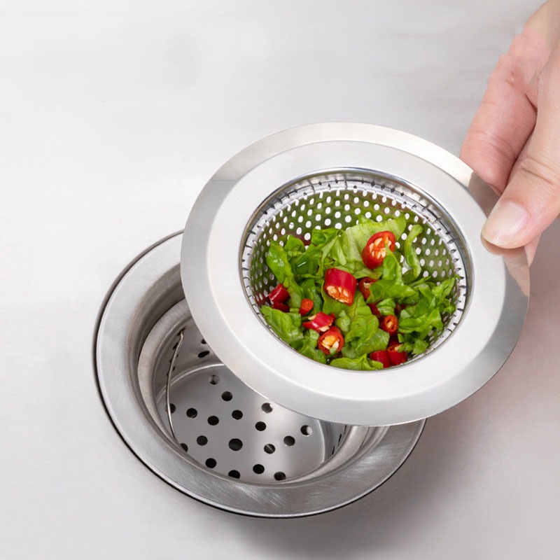 Nắp Chặn Tóc Bằng Thép Không Gỉ Cho Bồn Rửa Nhà Bếp