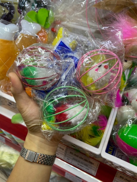 Đồ chơi bóng chuột lăn cho chó mèo