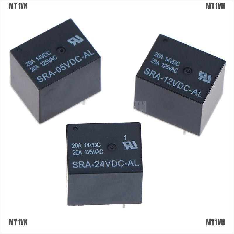 Rơ le 4 chân SRA-05VDC-AL SRA-12VDC-AL SRA-24VDC-AL 5V 12V 24V 20A T74