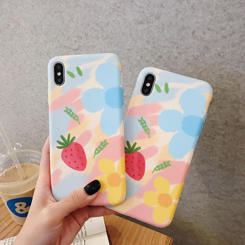 [ IPHONE ] Ốp Lưng Silicon Strawberry - B186