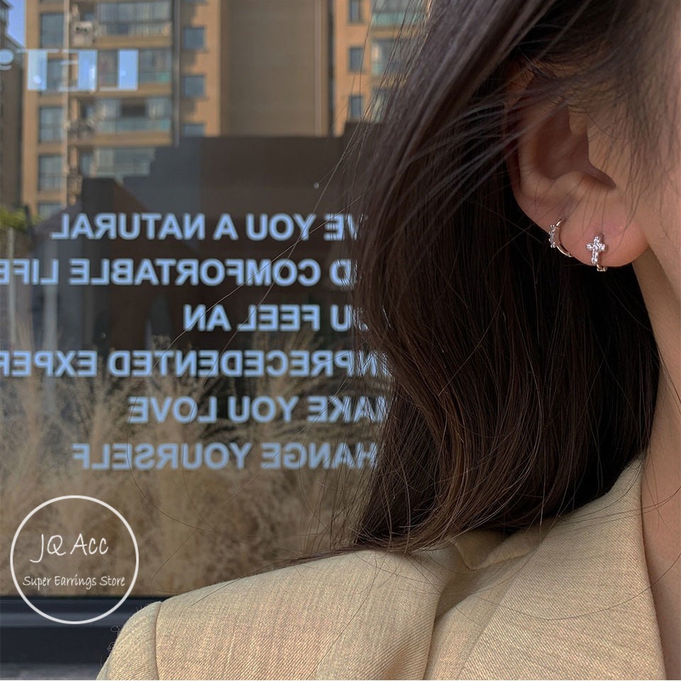 Khuyên Tai Nữ Khuyên Tai Tròn 1 Đôi Khuyên Tai Tròn Nhỏ Đính Đá Thời Trang Cho Nữ