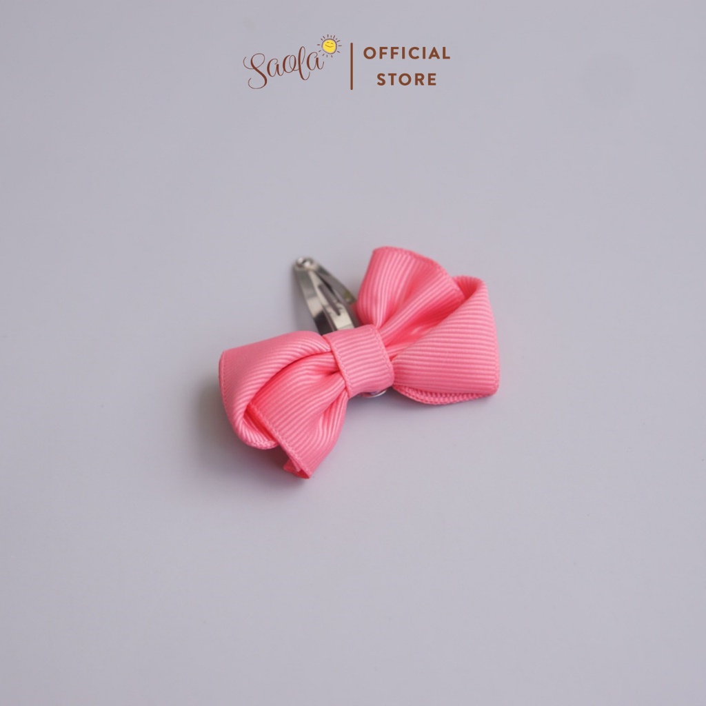 Kẹp tóc Mái Handmade Đính Nơ Phong Cách Hàng Quốc - HP013 - SAOLA KIDS CLOTHING