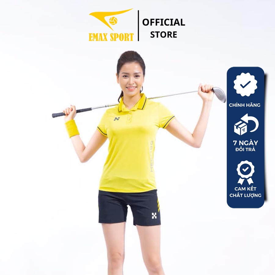 Áo Golf thể thao Nam Nữ Hermod Shine, vải thun lạnh cao cấp, co giãn tốt -  Màu Vàng