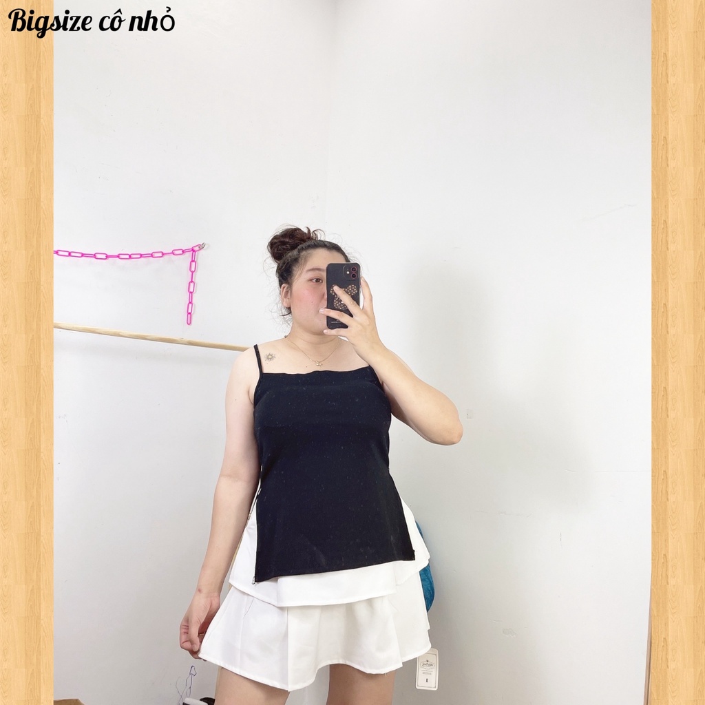Áo dây  không croptop bigsize nữ vải borip Thái loại 1 co giãn thoải mái từ58kg-95kg A33