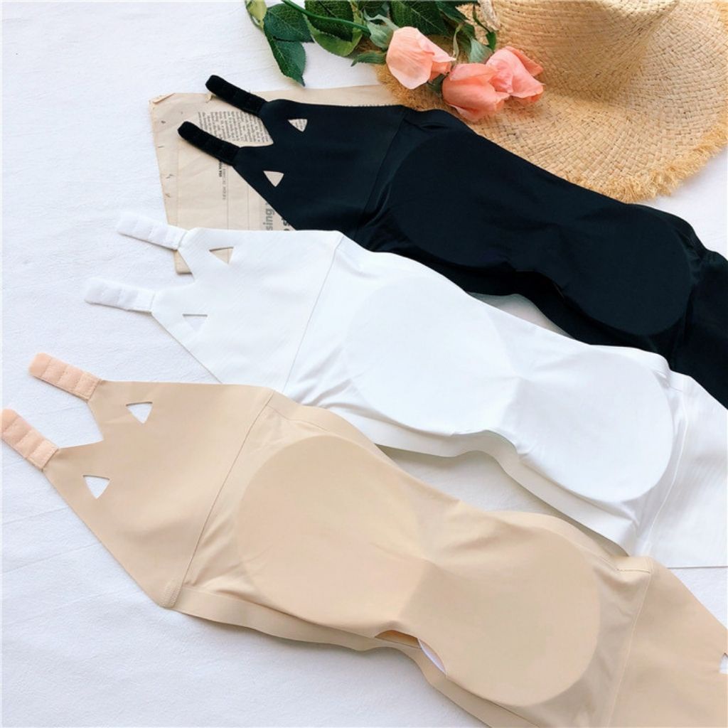 Áo bra nữ không dây cúp ngực có đệm mút DEVARI B8883