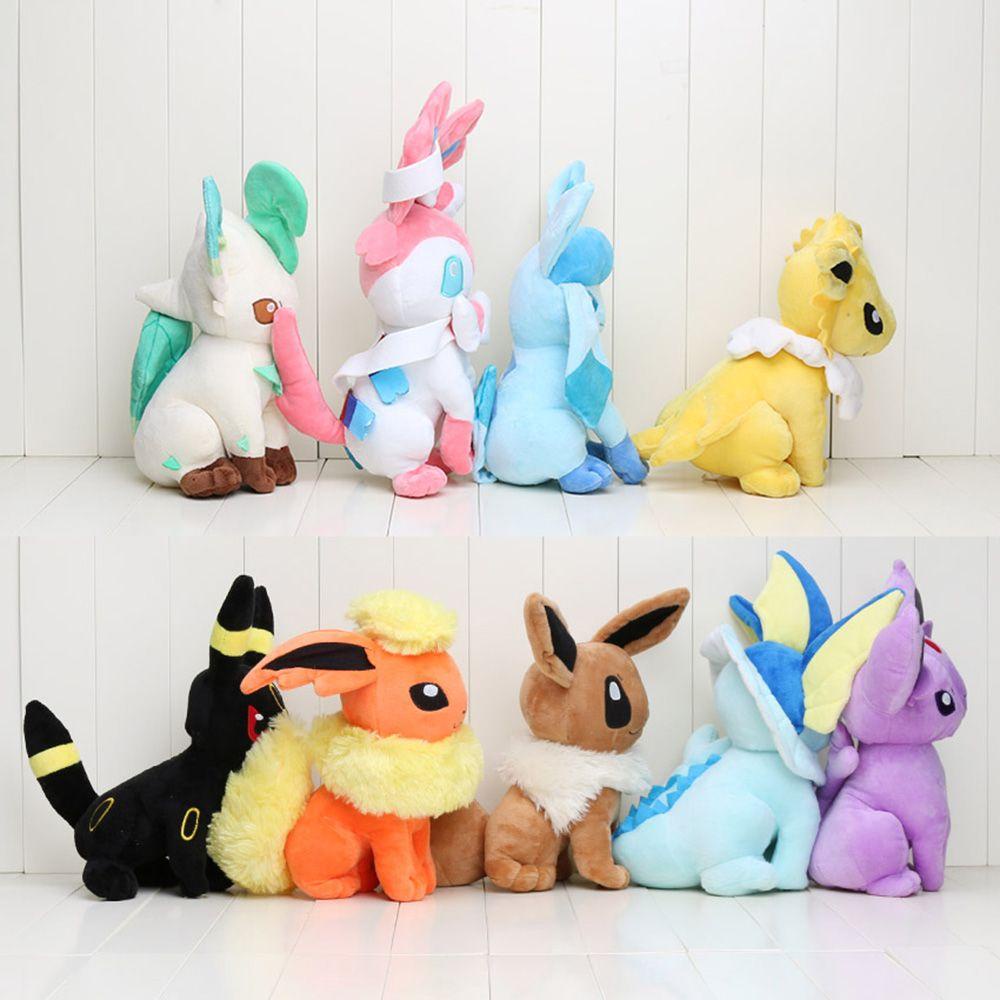 Thú nhồi bông Pokemon Eevee 20cm dễ thương đứng/ ngồi đồ chơi quà tặng sinh nhật cho trẻ em