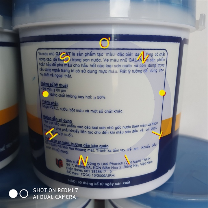 Màu nhũ Galant, ve màu xanh dương 225ml